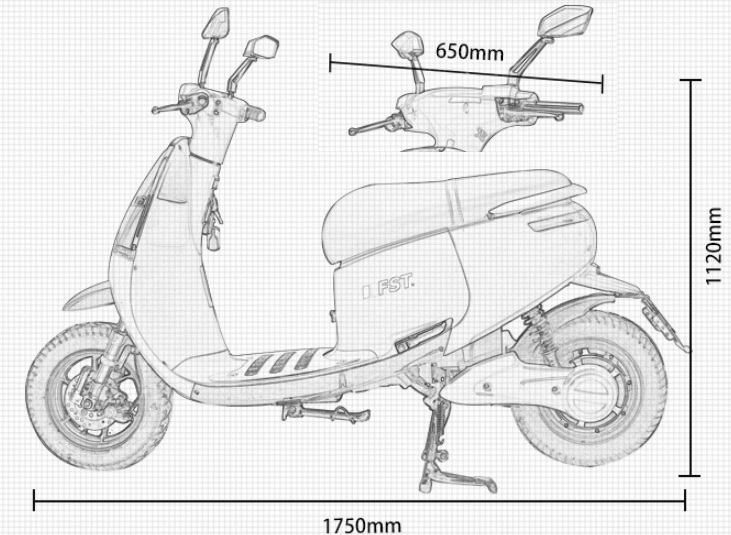 Электроскутер FST 2000W Классик Ecomotik